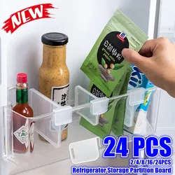 2/4/8/16/24pc frigorifero Storage divisorio divisorio in plastica retrattile Storage Splint Kitchen Bottle Can Shelf Organizer