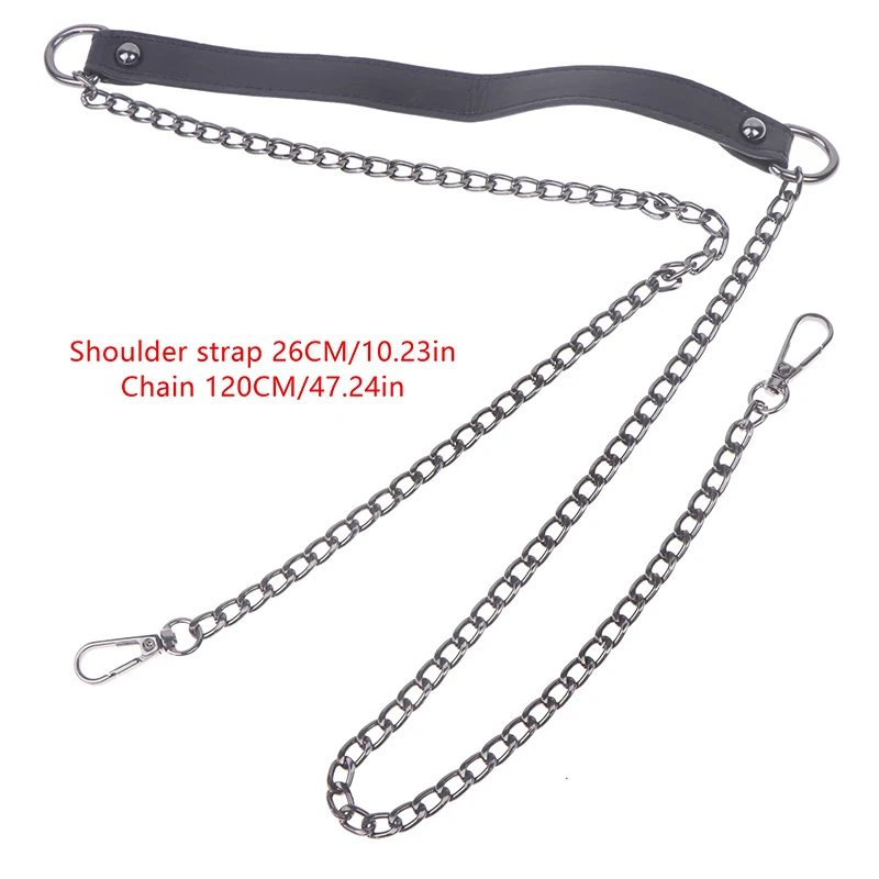 Cadena de Metal de repuesto para bolso, correas de cuero PU para manualidades, asas de hombro, accesorios, 120cm