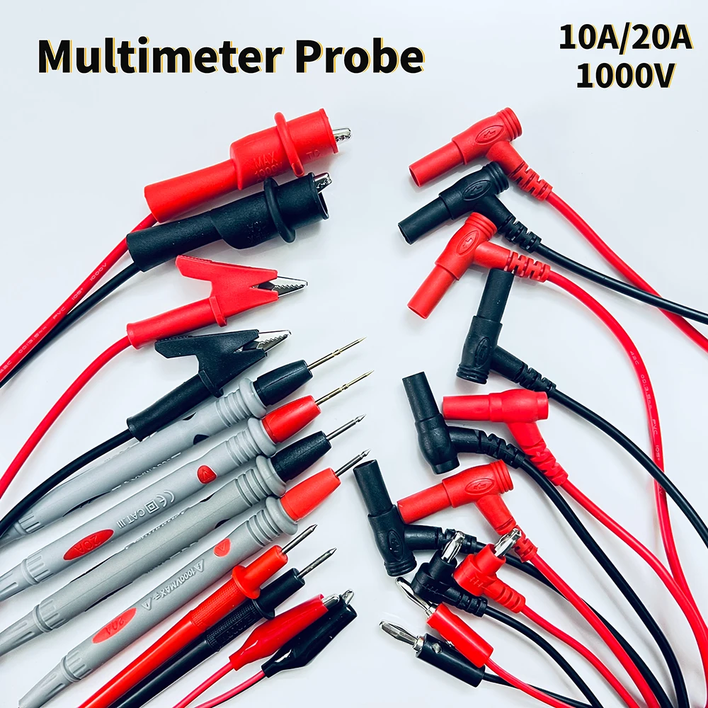 Multimeter Probe 1000V 20A Pen Test Leads Pin For Digital Multimeter Needle Tip Multi Meter Tester Lead Probe Wire Pen Cable