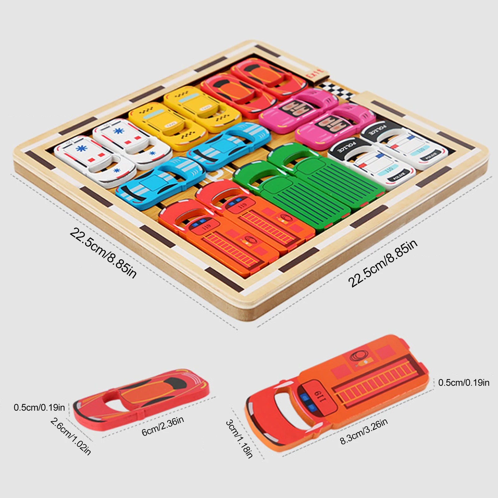 Nieuwe Houten Puzzels Spel Speelgoed Kinderen Speelgoed Automodel Doolhof Parkeerplaats Uitdaging IQ Parkeerplaats Geometrische Puzzel Educatief Speelgoed Cadeau