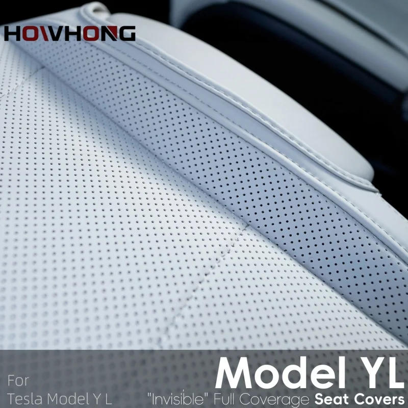 For Tesla Model YL New Car Seat Cover Nappa Leather or 10 Grade Anti Fouling Full Surround Upgrade Cushions Interior Accessories 5