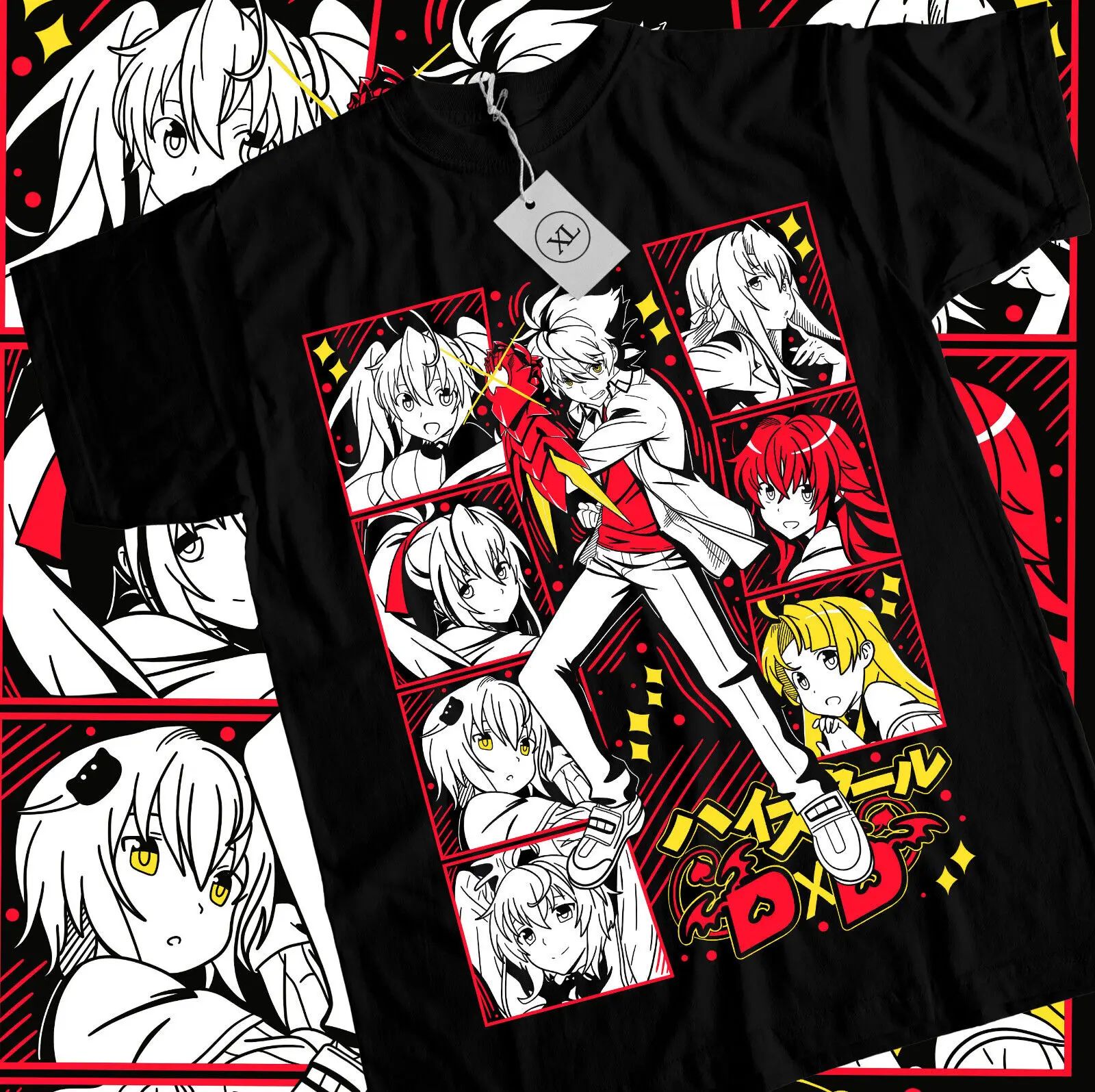 Верхняя школа DxD Rias Gremory футболка Akeno Himejima,Issei, девочка, рубашка всех размеров