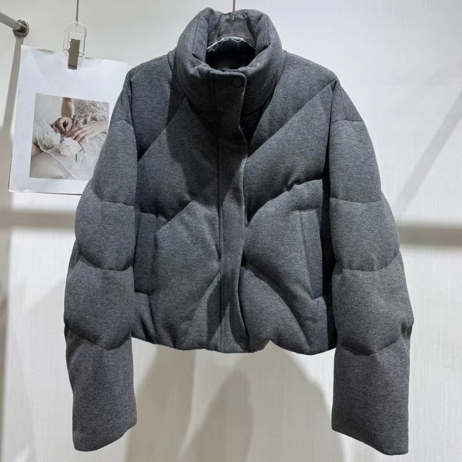 

Women's Winter Down Jacket Wool Down Coat Short Real Fur Puffer Jacket Luxury New Natural Fur Jacket