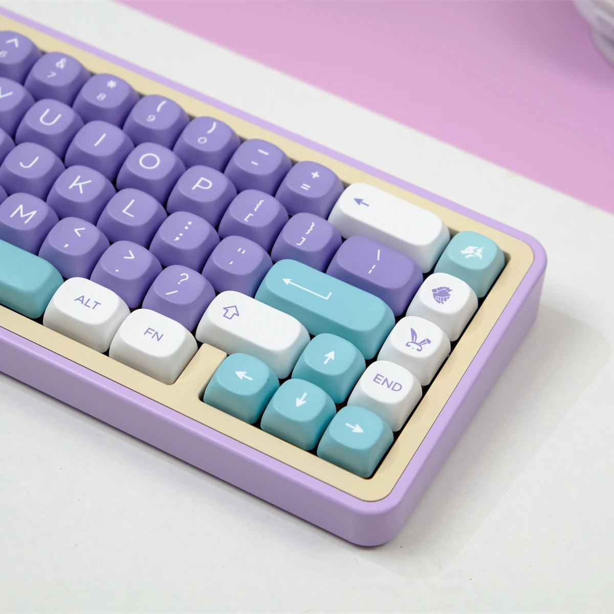 

PBT Keycaps MOA Profile Mulan Dye Sub Keycap 126 Keys For DrunkDeer a75 Anne Pro 2 Mechanical Keyboard Personalized Key Caps GMK