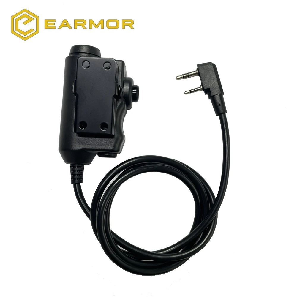 EARMOR M51 PTT Adapter Airsoft Tactical Headset Phone Plug Tactical Headset Accessory Finger Line Button Combination