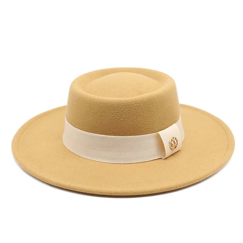 Hat Women S Autumn And Winter All Match Woolen British Retro French Socialite Winter Felt Cap Hepburn Style Jazz Top Hat 3