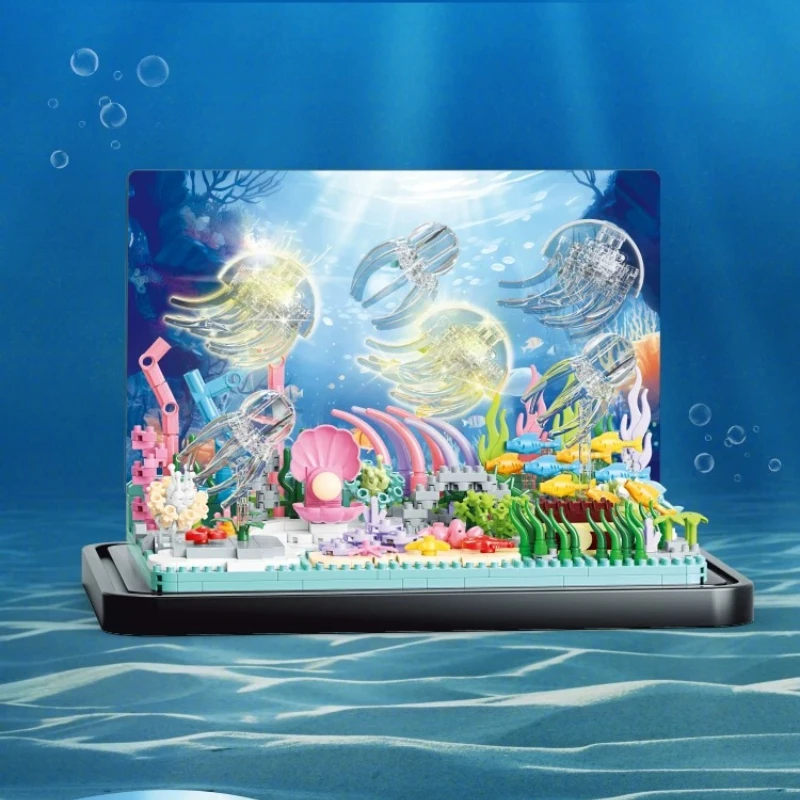 Beiledi Building Blocks, Underwater World, Marine Life Puzzle Assembly Toys, Ornaments, Puzzle Pieces, Holiday Gifts