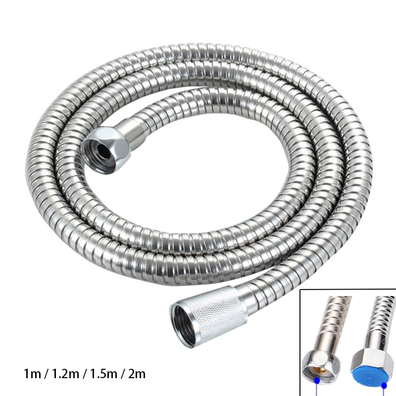 1.5m 2m Flexible Stainless Steel Plumbing Hose Shower Head Tube 1-2m Bath Accessories Water heater household plumbing