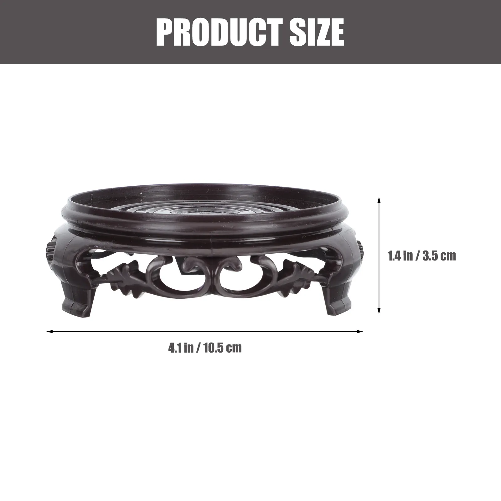5pcs Flowerpot Display Pedestal for Bonsai Succulents – Stylish Plastic Plant Stand, Vintage Tabletop Decor