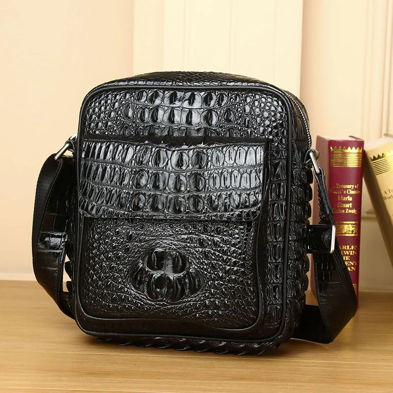 

Genuine Leather alligator pattern handbag large capacity men's briefcase business bag fashion men's bag shoulder bag