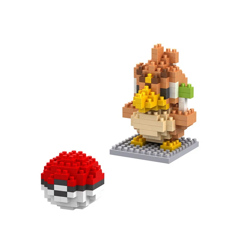 Pokemon Pikachu Charmander Psyduck Snorlax Gengar Education Assemble Toys Model Building Block Cartoons Figure Mini Toy Gift