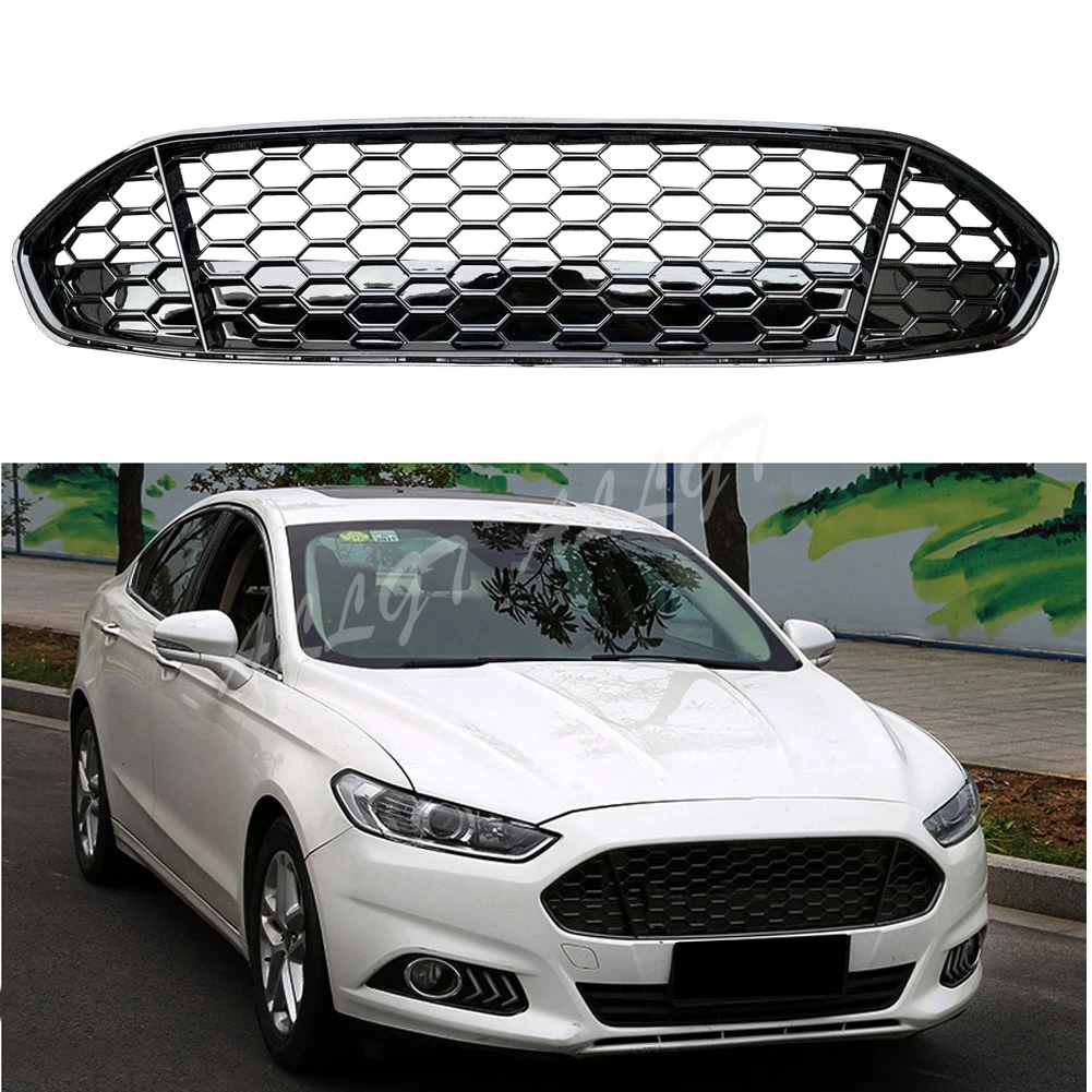 Car Front Upper Honeycomb Grilles Vent Grille For Ford Fusion Mondeo 2013-2016