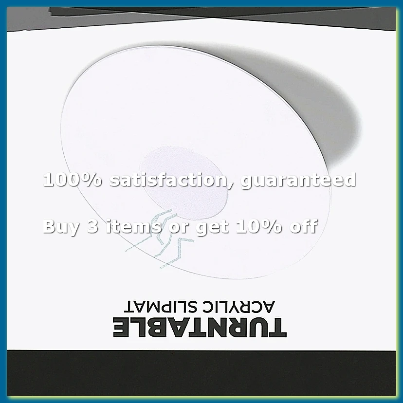 Turntable Acrylic Slipmat for Vinyl LP Record Players - 2.5mm Thick Provides Tighter Bass - 12Inch Platter Mat (White)-FABY