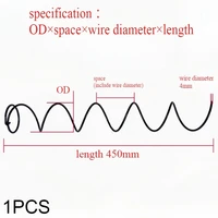 Resorte helicoidal para máquina expendedora, longitud de 450mm de diámetro de alambre, 4mm, resorte de compresión, reemplazo de bobina en espiral, 1 ud.
