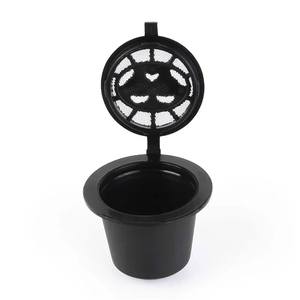 Reusable Nespresso Coffee Capsules Cup With Spoon Brush Black Refillable Coffee Capsule Refilling Filter Coffeeware Gift