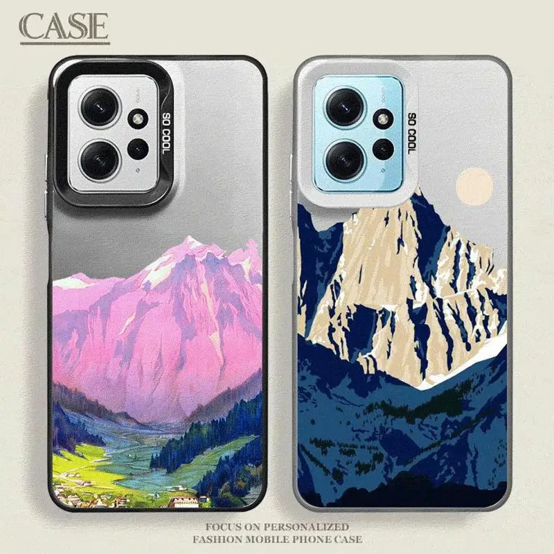 Snow Mountain Case For Xiaoimi Poco X3 NFC X5 5G C50 C51 F4 F3 GT 11 12T 13T Pro Funda Back Phone Cover