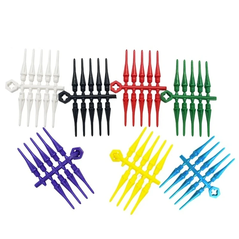 yunyun 5Set Electronic Board Soft Tip Point With Wrench Dart Replacement 2BA Thread Plastic Tip Point Needle Dart Accessories