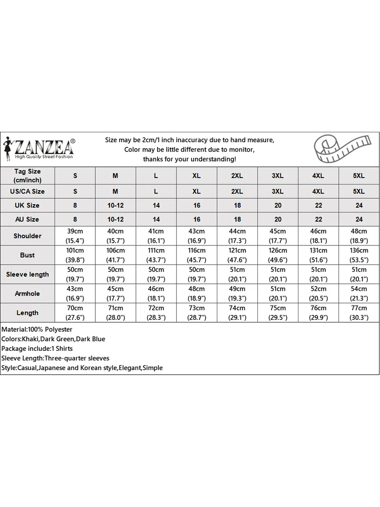 بلوزات ZANZEA مرقعة مجوفة أنيقة بأكمام 3/4 قمصان نسائية بسيطة بأربطة 2024 أزرار ضفائر فضفاضة غير رسمية