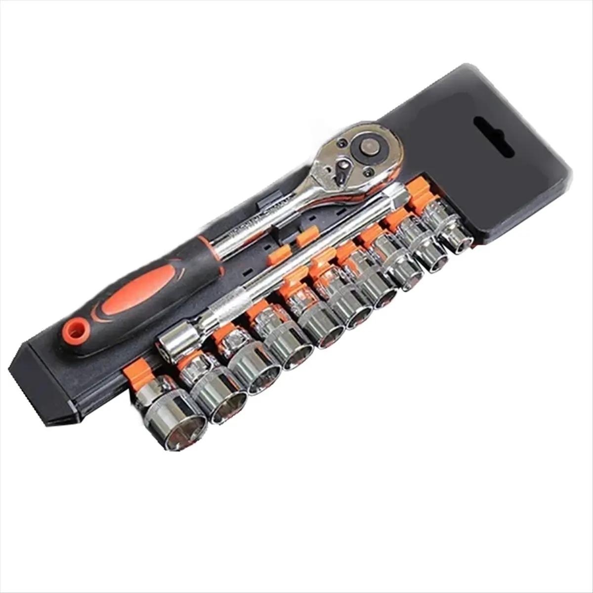 DT57 LATEST MODEL 12-Piece Set of Socket and Ratchet Wrenches,3/8 Size, Wrench Tool Kit with Extension Rod 3/8inch 12pc Set