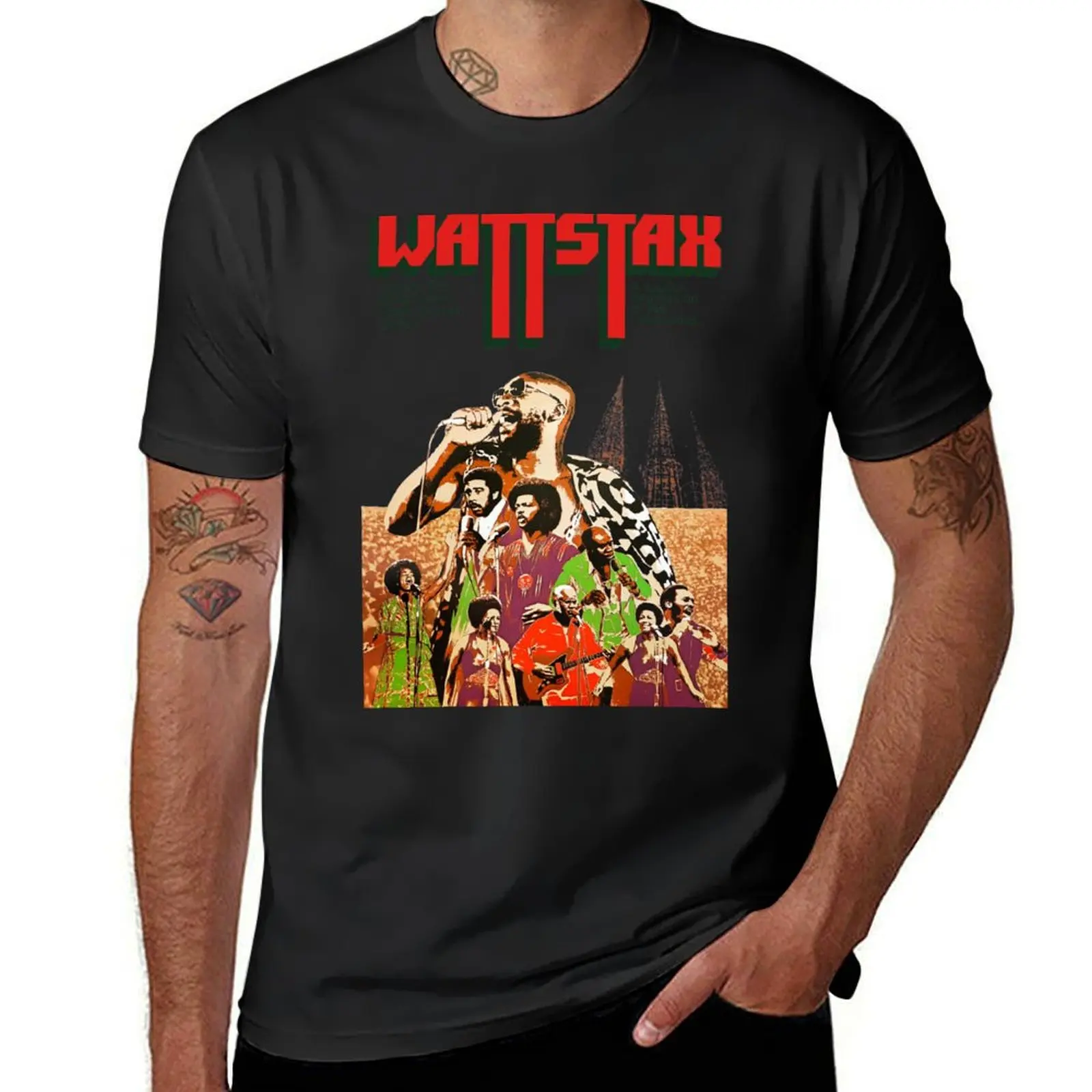 WattStax T-Shirt blacks shirts graphic tees mens funny t shirts