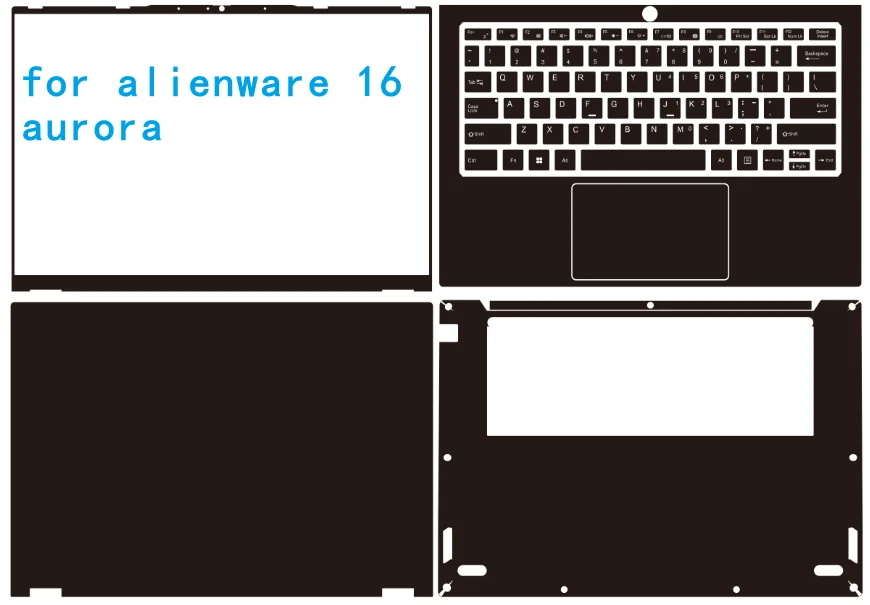 Full Body Laptop Vinyl Decal Cover Sticker Skin Protector For Alienware 16 Aurora 2025 / Alienware 16X Aurora 2025 Laptop ABCD 4
