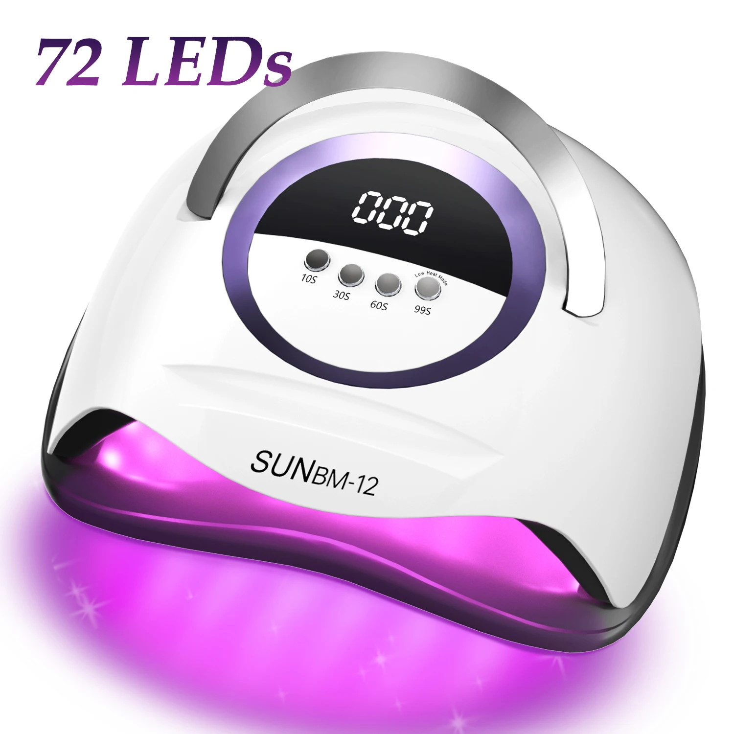 UV LED Nail Lamp 72 LEDs Nail Dryer with 4 Timer Settings Professional UV Light Cabin for Nail Polish Manicure Lamp Nail Salon