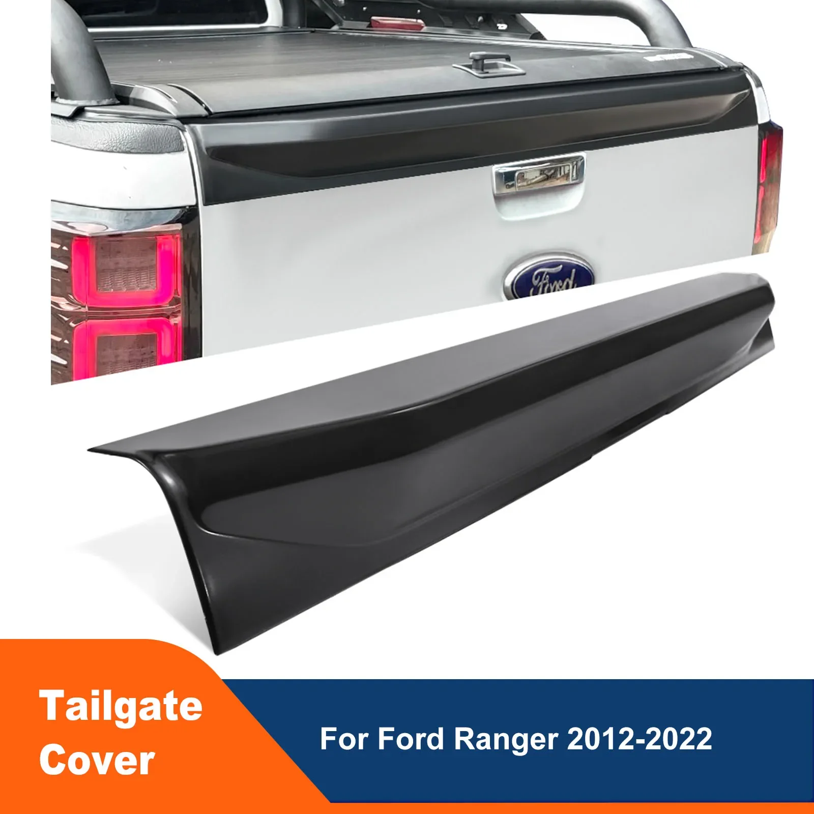 ABS Rear Spoiler Tailgate Cover Trim for Ford Ranger 2012-2022 Wildtrak Limited XLT XLS Raptor Rear Bed Protector Car Styling