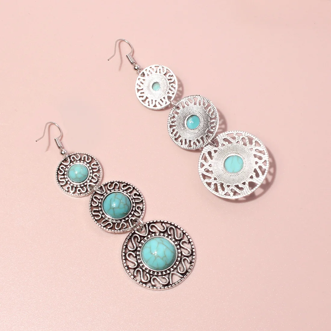 

Long Hollow Plastic Beads Earrings Girl's Faion Jewelry Vintage Sle F220 Cross-Border Ear Cuffs Attractive Accory