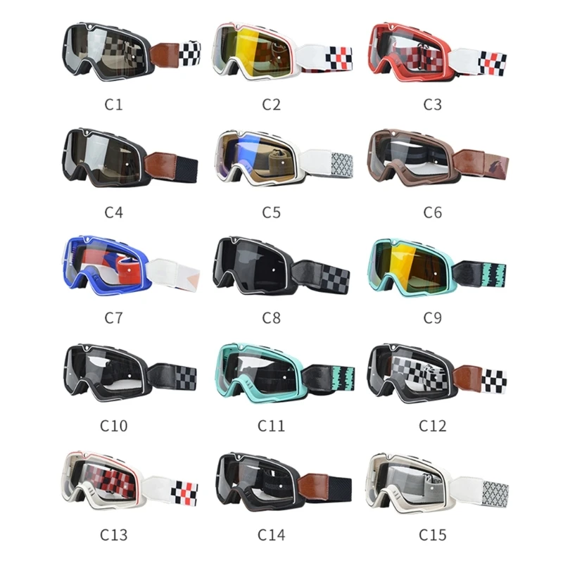 

Vintage Motocross Goggles Motorbike Glasses Windproof Breathable Moto Cycling