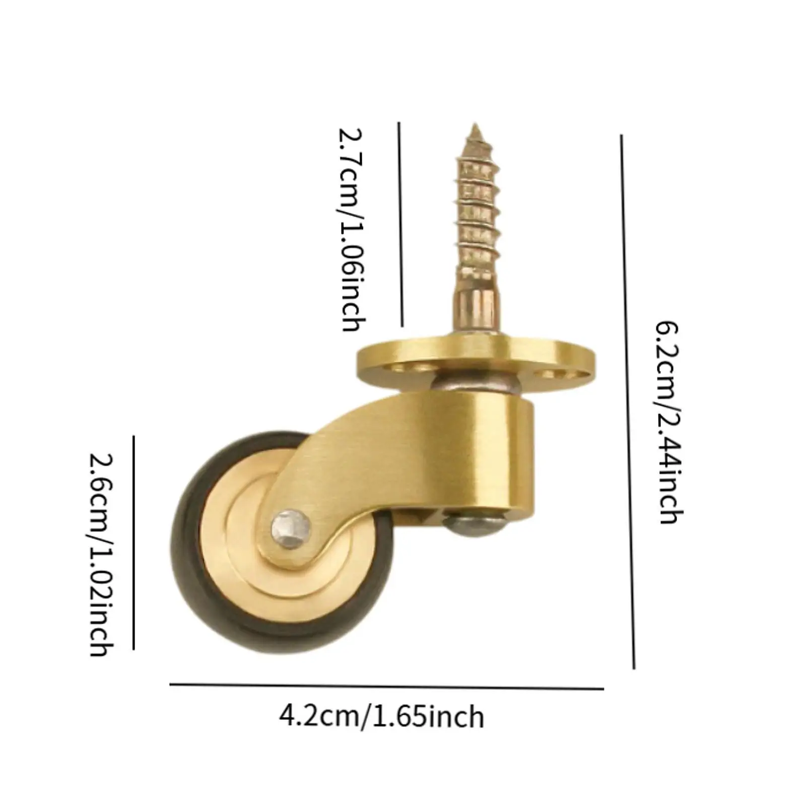 Gambe per mobili con ruota girevole in ottone Hardware per mobili Tavolo in metallo per armadio solido