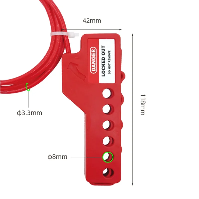 Ke Yu Economic Type Grip Rope Lock Isolation Safety Industrial Valve Equipment PC/PBT Alloy