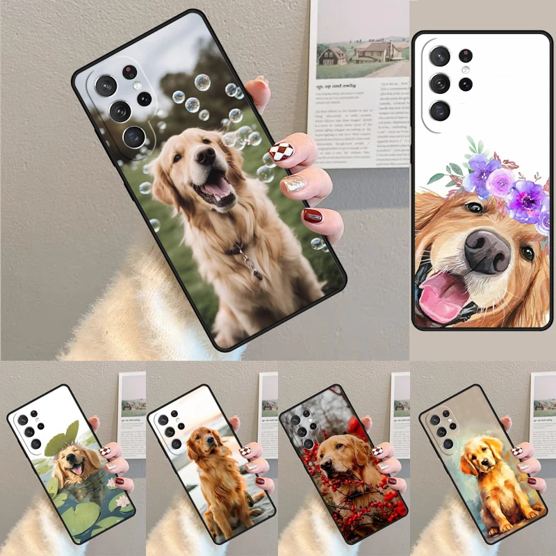 

Golden Retriever Dog phone case Cover For Samsung Galaxy S24 S25 Ultra S21 S22 Ultra S10E Note 10 Plus Note 20 FE S23