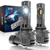 Katur 2x9006 HB4 Led faro de coche 100W bombilla xenón 6000K 20000Lm lámparas de diodo Turbo blanco con ventilador DRL superbrillante de alta potencia