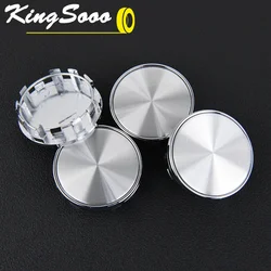 4PCS Blank Center Cap Rim Wheel Cap 54mm OD / 50mm Clip Without Emblem Wheel Cover Caps Hub Cap Black & Silver