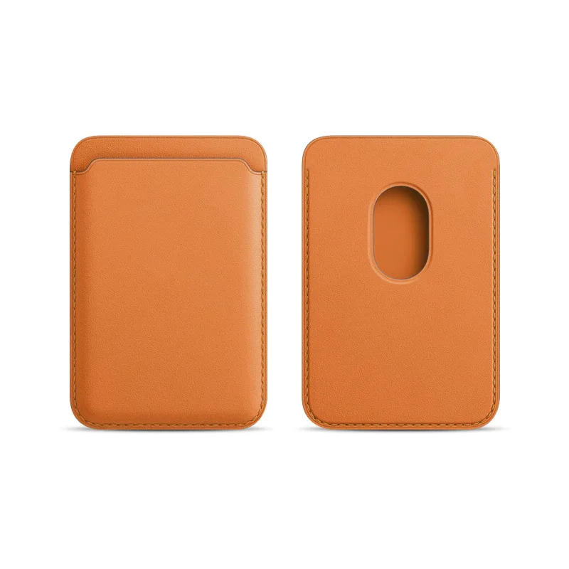 Magnetischer Kartenhalter aus Leder PU-Kartenhülle Ausweiskartenhalter Handy-Rückseitenaufkleber-Tasche für Magsafe iPhone 17 Kartenhalter-Abdeckung