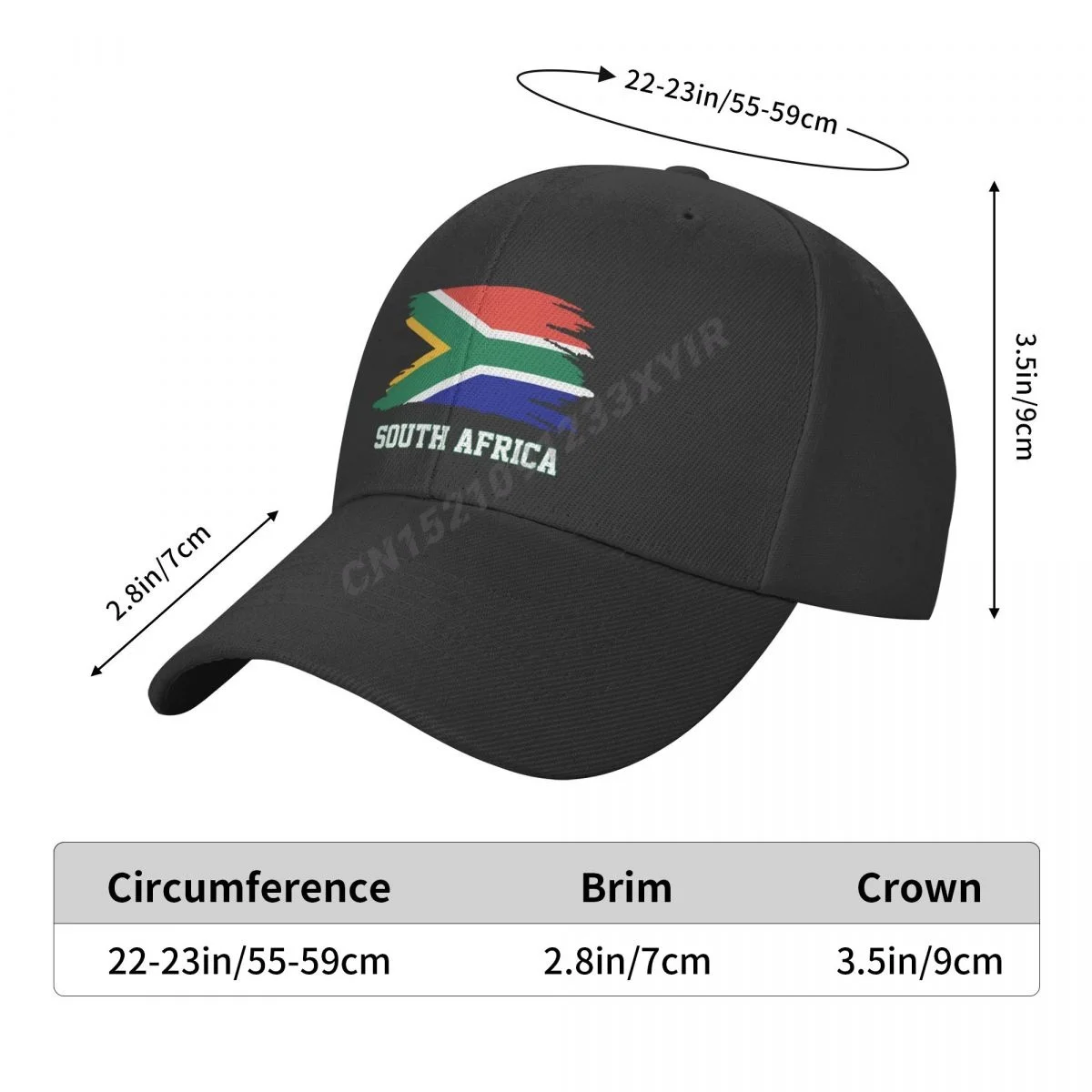 Baseball Cap South Africa Flag Cool South African Fans Wild Sun Shade Peaked Adjustable Outdoor Caps for Men Women