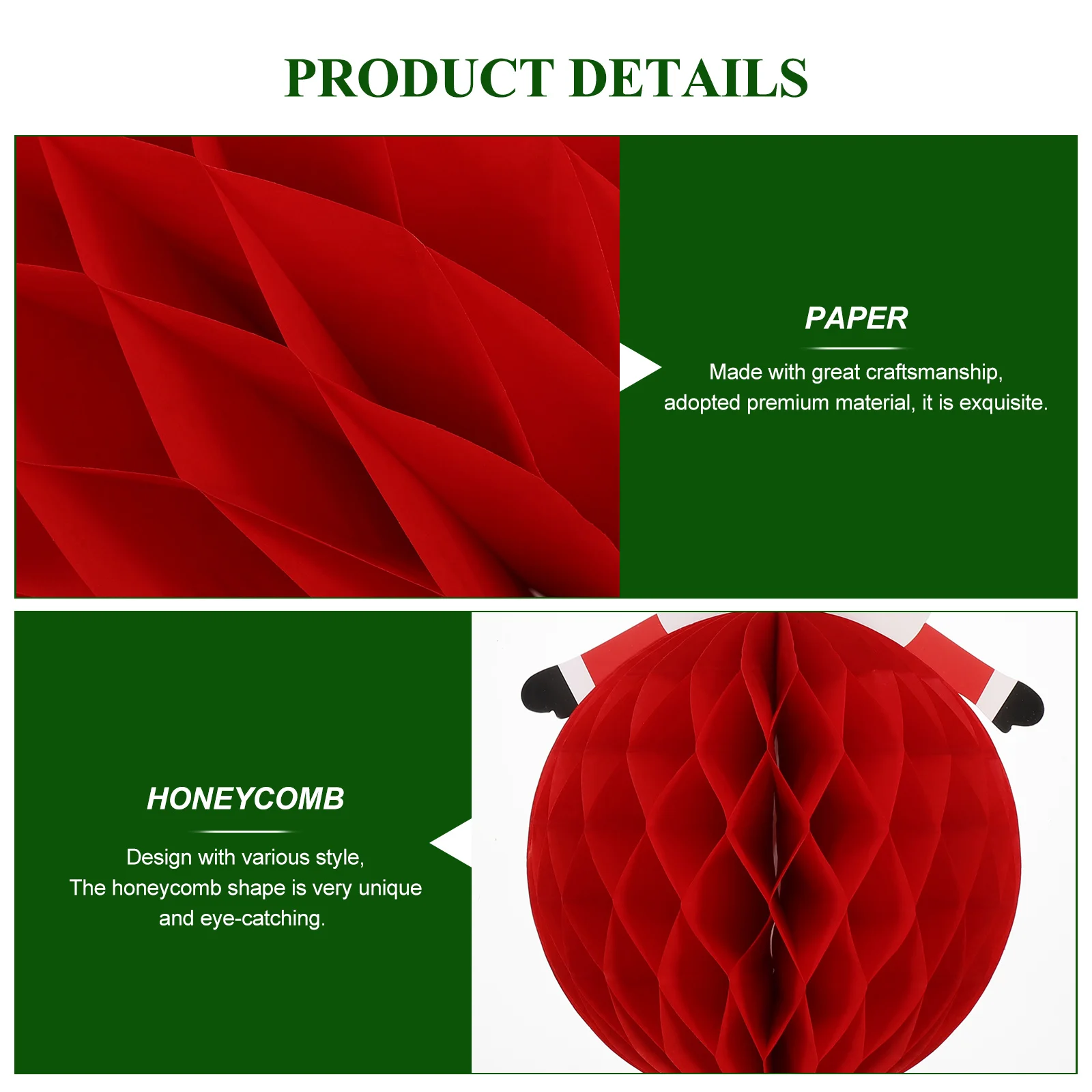 

6Pcs Xmas Tree Ornament Honeycomb Hanging Decoration for Christmas Party Favors Yard Garden Indoor Outdoor Use
