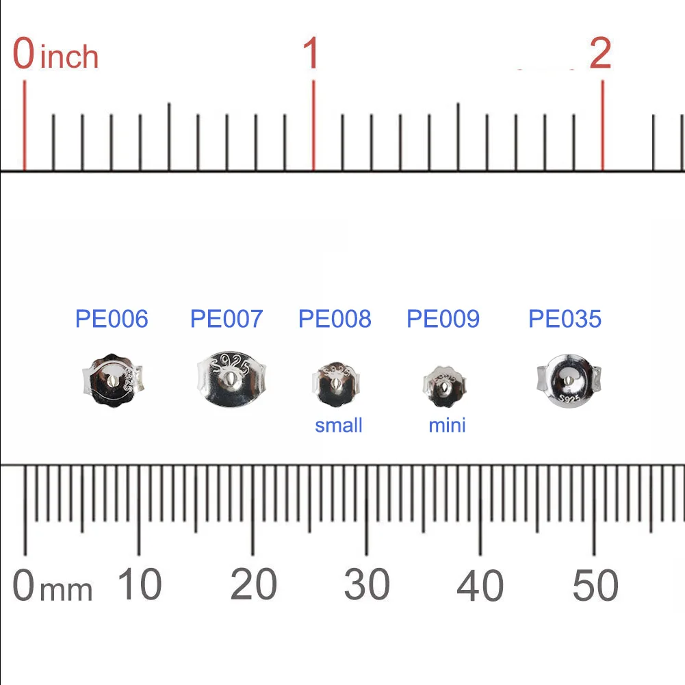 925 Sterling Silver Earring Backs, Silver butterfly earring backs, hypoallergenic earring backs for studs