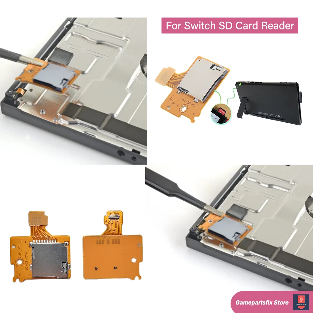 1/2/5 Sets for Nintendo Switch Game Console Replacement Parts SD Card Reader SD Memory Micro Card Slot Socket SD TF Card Board