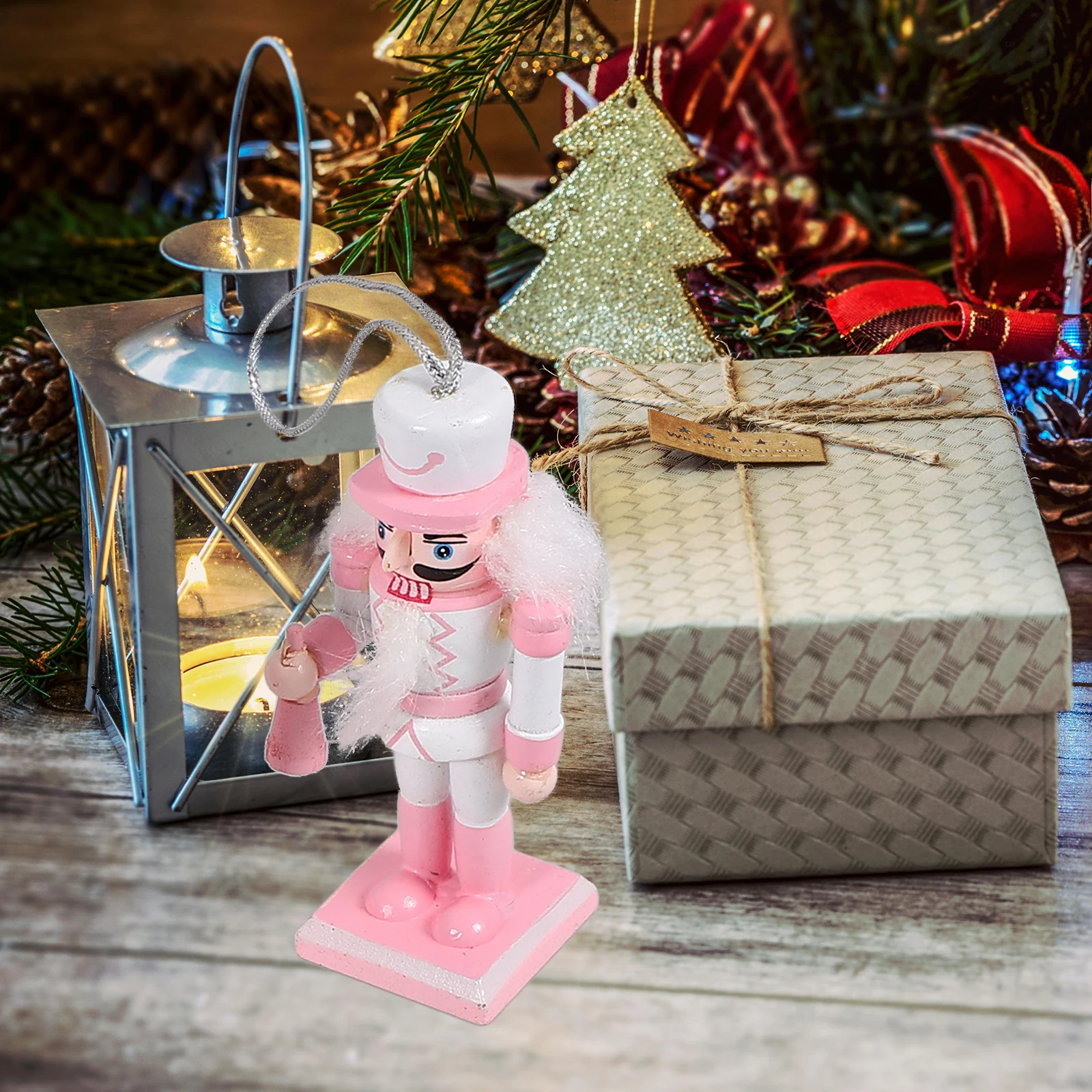 

6Pcs Nutcracker Wooden Soldier Ornament Christmas Decoration Exquisite Hand-Painted Holiday Decor Christmas Decoration