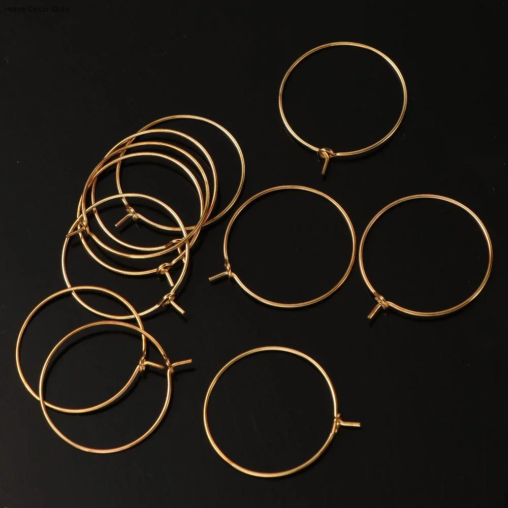 Wine Gift Beverage Identifiers Glass bottle Labeling for Party,Bar Glass Charm Glass Tags Wine Rings Earring Hoop Material