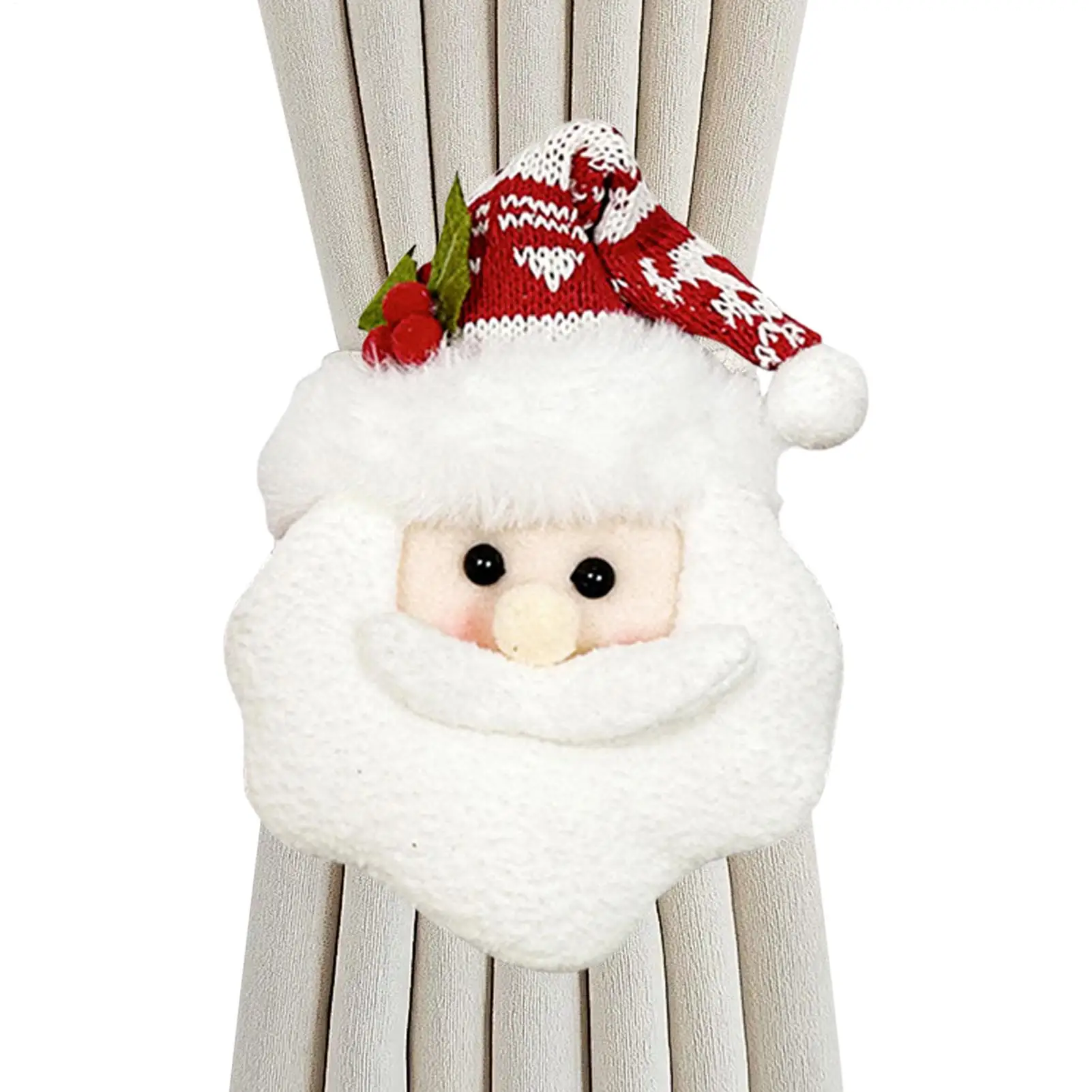 1pc Santa Claus Snowman Curtain Clip Christmas Tie Backs Home Curtain Window Fasten Accessories Holiday Decoration