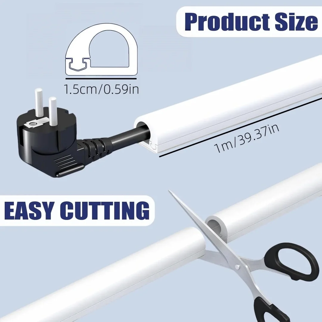 Silicone Cord Hider for Wall Mount TV,Self-Adhesive Cable ,Cable Management Under Desk,Cord Organizer ﻿