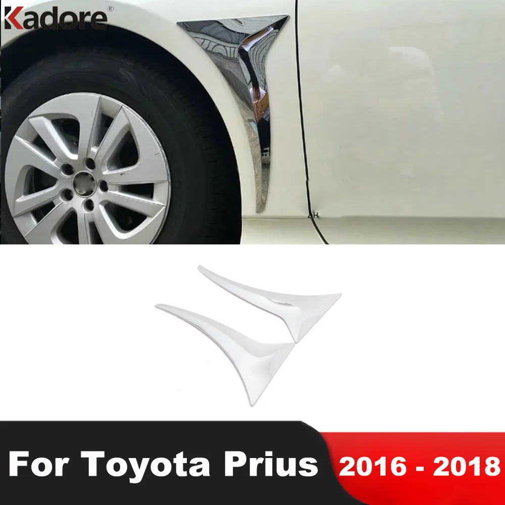 

Front Side Fender Air Vent Trim For Toyota Prius 2016 2017 2018 Chrome Car Side Wings Covers Molding Garnish Trims Accessories