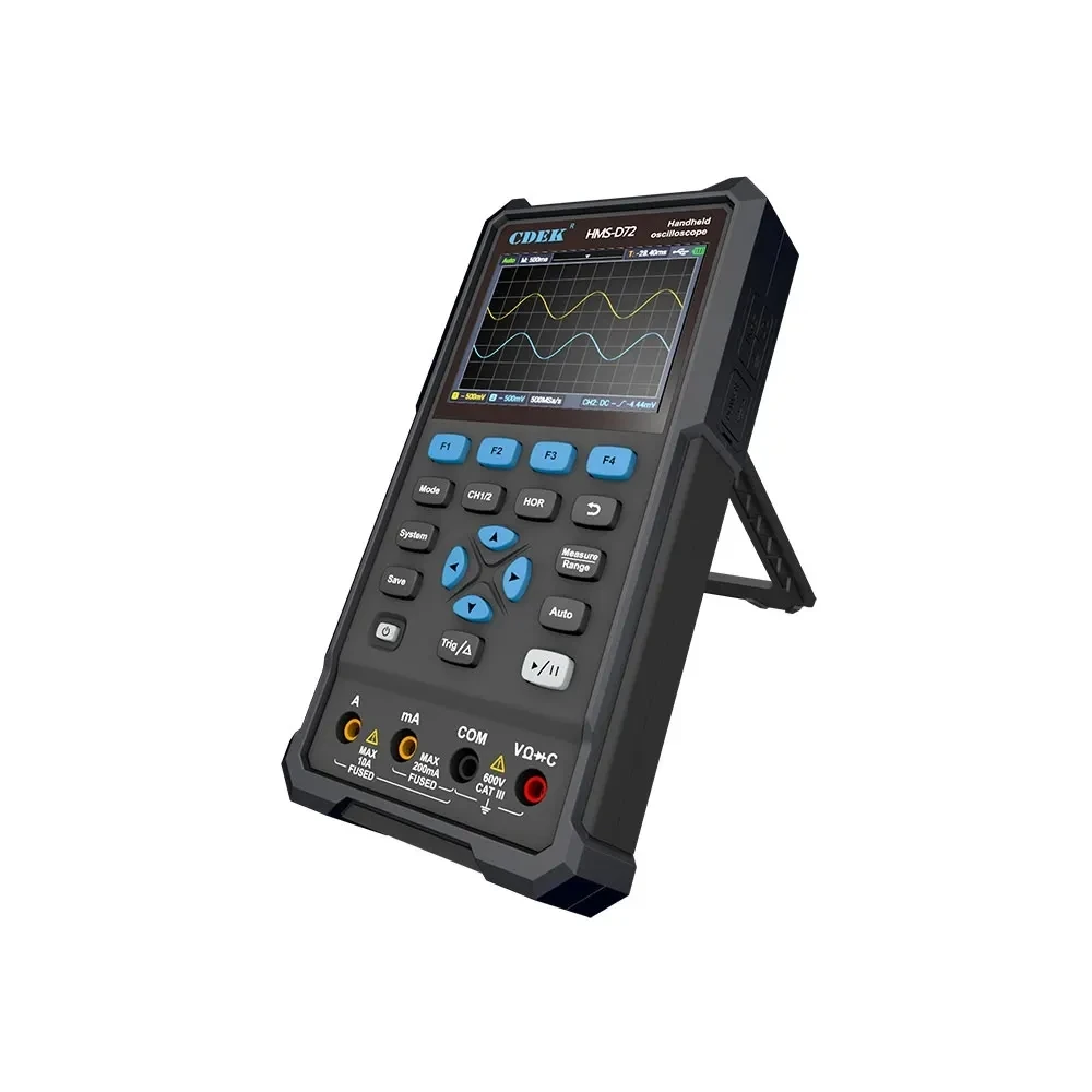 Portable Digital Oscilloscope 3 in 1 USB 2 Channels 40MHz  250MSa/s Digital True RMS DC AC Voltage Current Multimeter D42