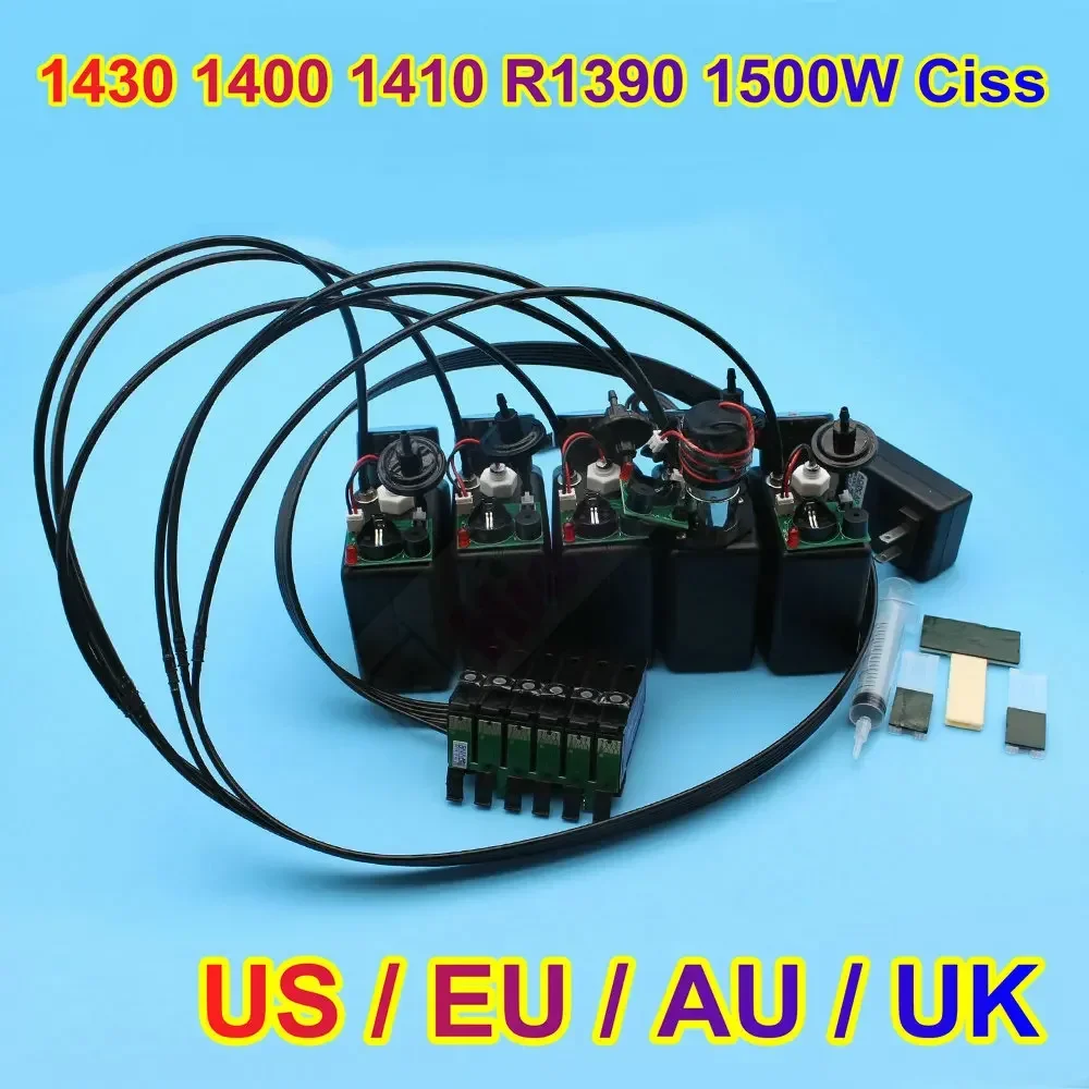 1430 1400 DTF Ink Supply System CISS For Epson 1410 R1390 1500W UV Ink Bulk Ink System Modification LED Printer Continuous Kit