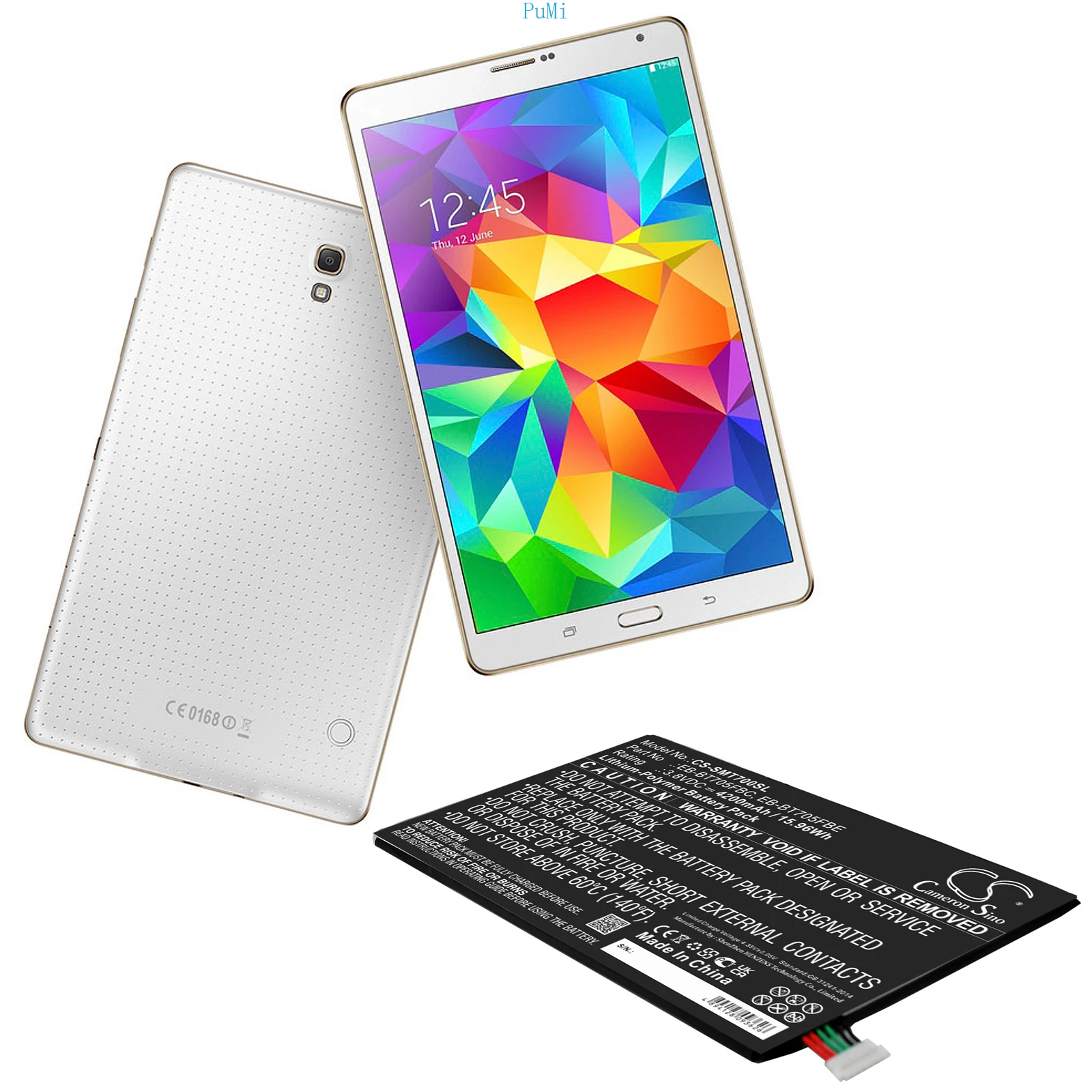 CameronSino  Tablet Battery for Samsung,3.8v,4200mAh,Galaxy Tab S 8.4 SM-T700 SM-T705 SC-03G Klimt,EB-BT705FBC EB-BT705FBU