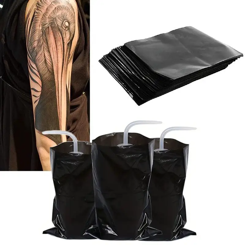 Tattoo Black Wash Bottle Bags Bottle Wash Covers Clean Bags Squeeze Bottle Sleeves For Tattoo Plastic Bag For Protect Bottle