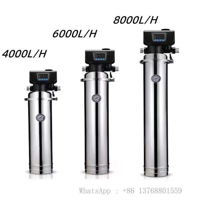 High Flow 8000L/H Home Water Filter Systems Stainless Steel Central Water Purifier For Whole House