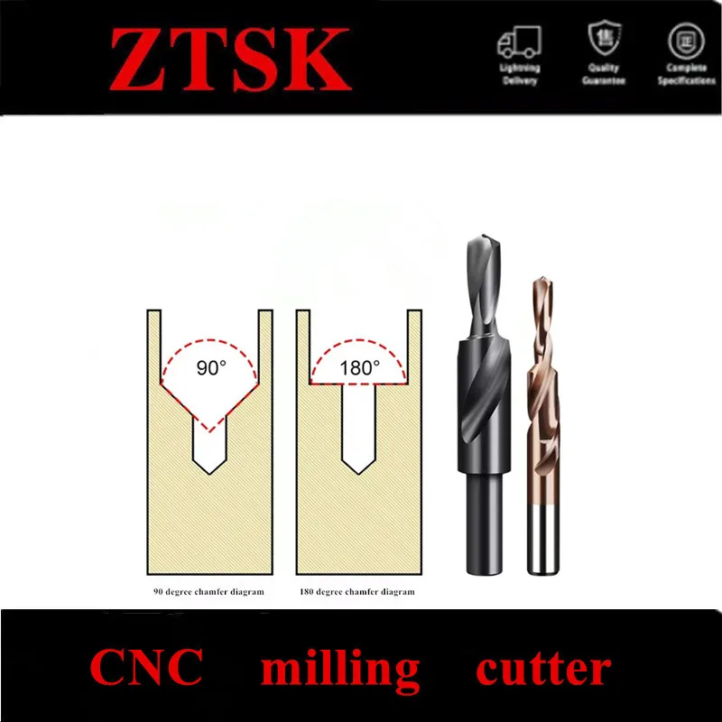 M3/M4/M5/M6/M8 90/180 Degree Straight Shank Step Drill Two-Stage Straight Shank Twist Drill Conutersunk Drill Sub-Step Drill